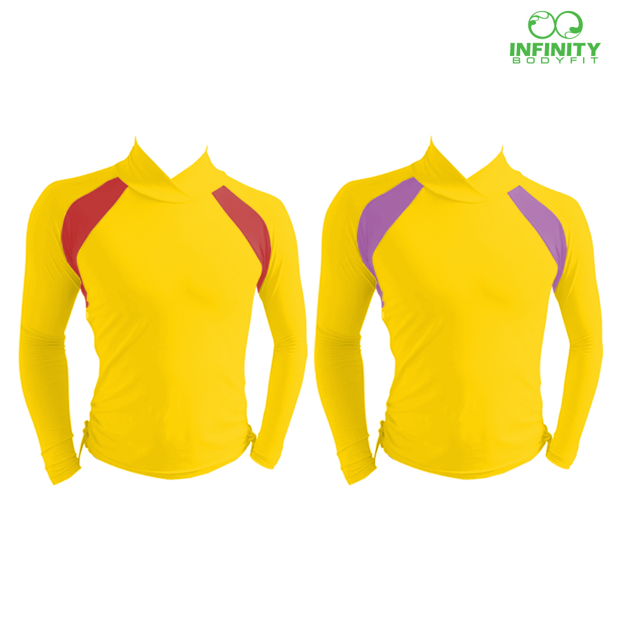 bike shirt สีเหลือง-ม่วง / สีเหลือง-แดง