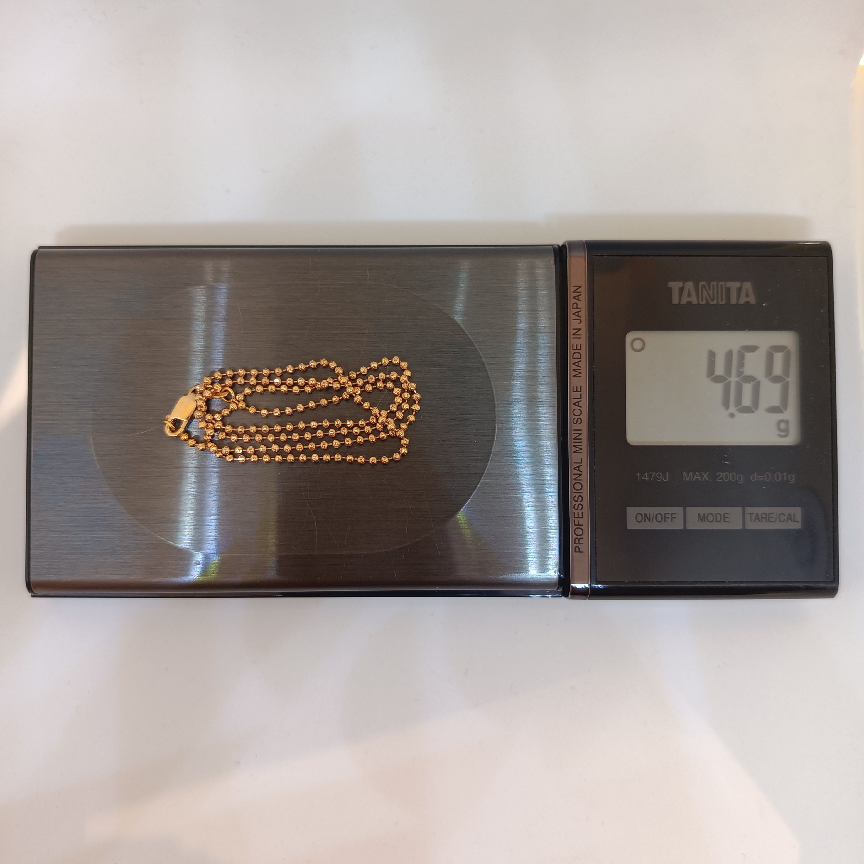 สร้อยคอทองอิตาลี่ ลายแฟนซีไข่ปลา สีทองระยิบระยับ น้ำหนักกระทัดรัด