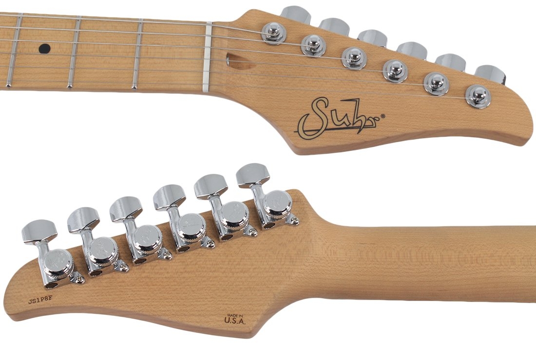 Suhr Standard Plus Guitar - Trans Honey Amber Burst, Maple