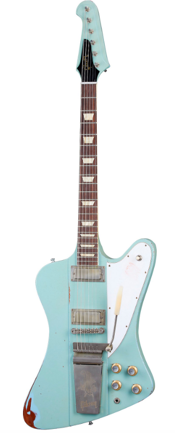 Gibson Custom Murphy Lab 1963 Firebird V With Maestro Vibrola Heavy Aged Electric Guitar Antique Frost Blue