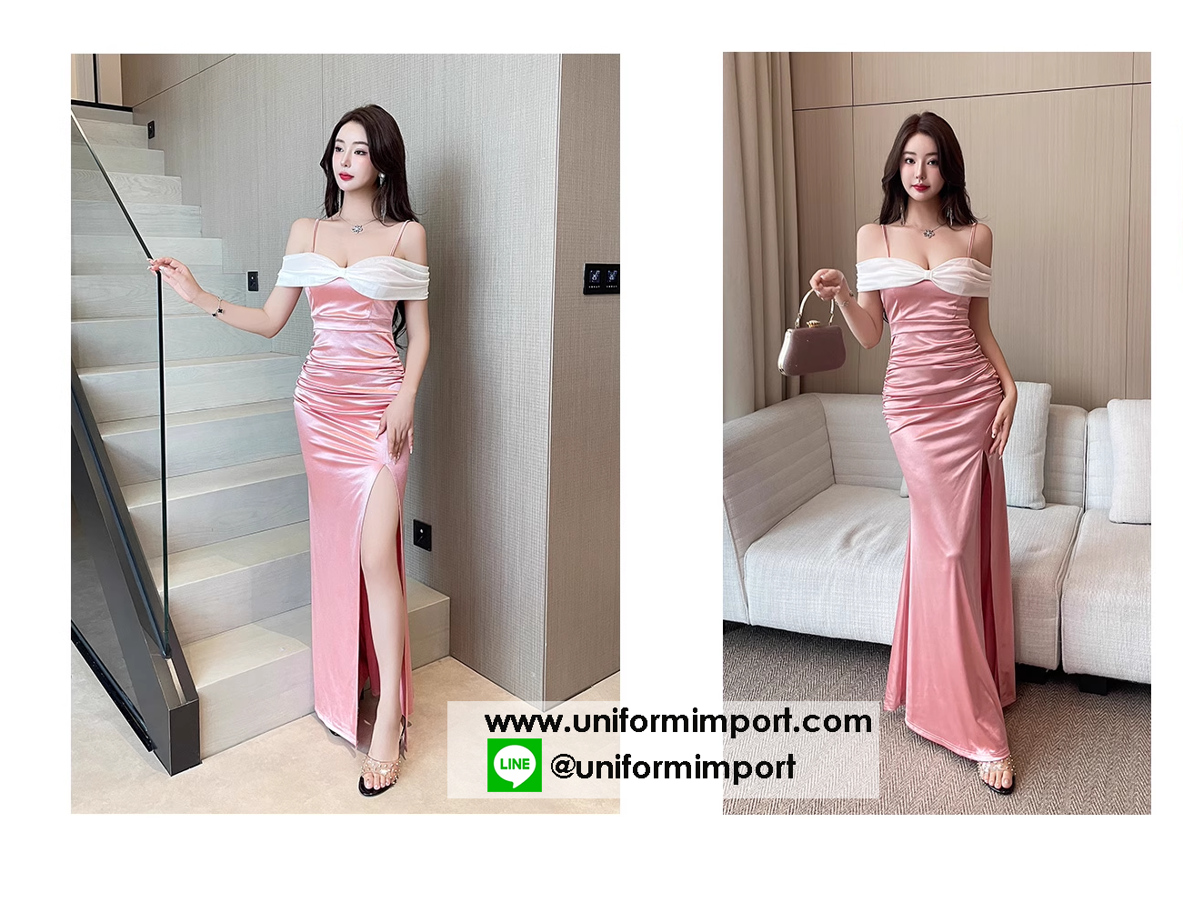 ชุดราตรี ชุดงานกลางคืน ++คลิกภาพดูรายละเอียดด้านใน ชุดพนักงานต้อนรับ ชุดยูนิฟอร์ม ชุดทำงานผู้หญิง unifrom ชุดไนท์คลับ