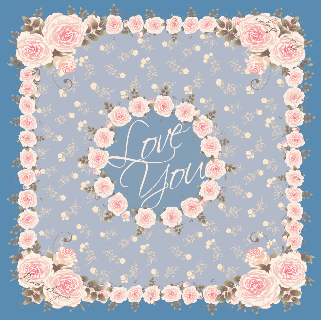 Signature Rose Scarf - ผ้าพันคอลายกุหลาบรุ่นซิกเนเจอร์ (มี 12 สี)