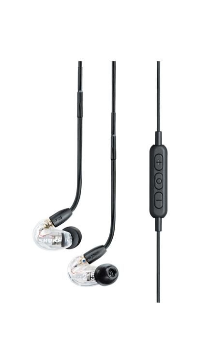 Shure SE215 Wireless Sound Isolating Earphones w/ Bluetooth Adapter - Clear