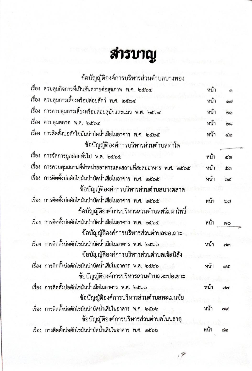 กฎหมายออกใหม่ 112/68 45 ข้อบัญญัติองค์การบริหารส่วนตำบล