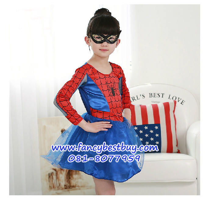 ชุดสไปร์เดอร์เกิร์ล Spider Girl แฟนซีเด็ก มีขนาด L, XL