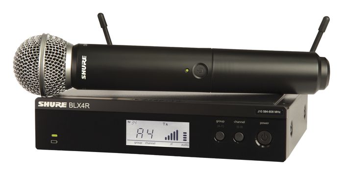 Shure BLX24R/SM58 Wireless System with Rackmountable Receiver and SM58 Microphone Capsule