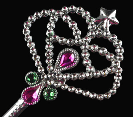 ไม้คทาสีเงิน หลากแบบ ประกอบชุดเจ้าหญิง ชุดนางฟ้า ชุดผีเสื้อ ขนาดยาว 30 ซม. (จำหน่ายคู่กับชุดแฟนซี ไม่ขายแยก)