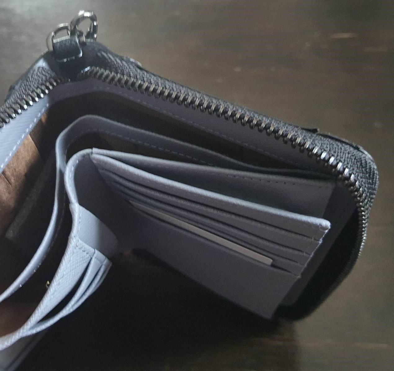 กระเป๋าสตางค์ ELLE ดำ-ฟ้าคราม ใหม่ แท้