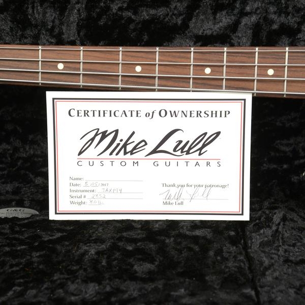 Mike Lull JAXPT4 Jeff Ament 4 String Satin Black w/Red Racing Strip No.2852