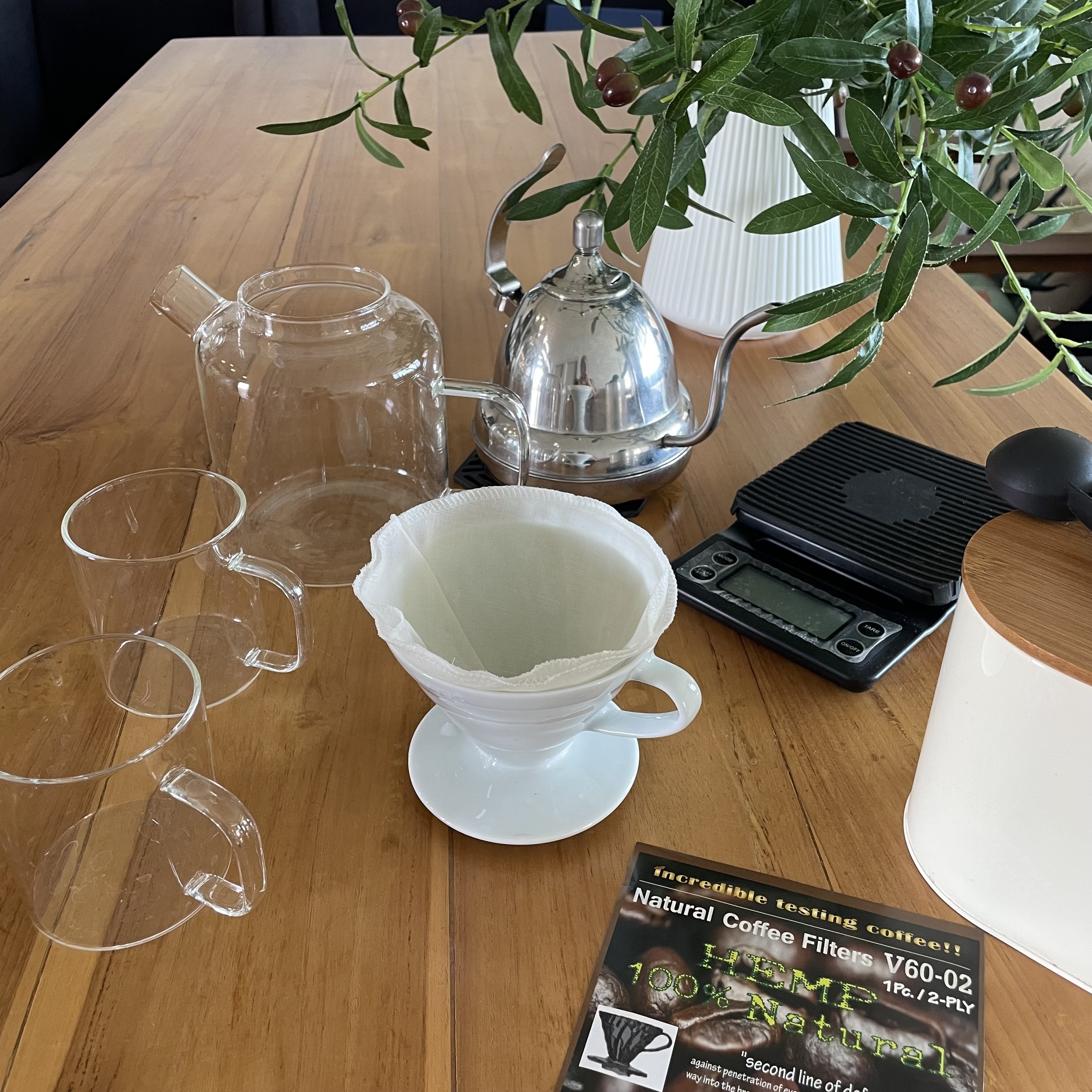ที่กรองกาแฟดริป สำหรับ Hario V60 02 แบบผ้า 2 ชั้น, Tanors รุ่นโคนกรวยแหลม