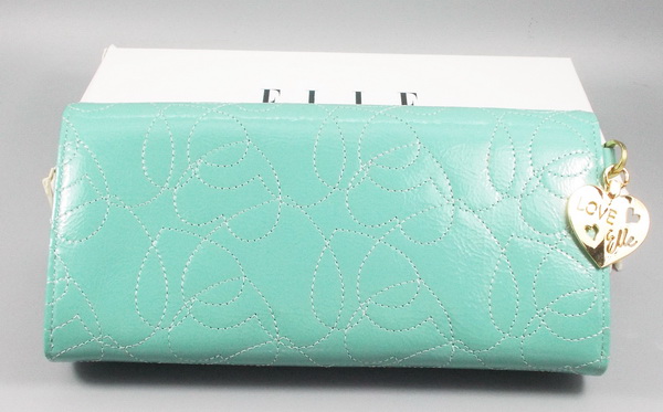 กระเป๋าสตางค์ ELLE เขียว ใหม่ แท้