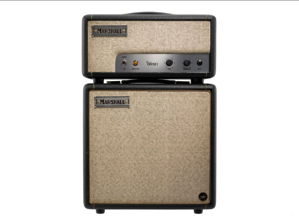 Marshall Custom Shop 1W Offset Tube Guitar Stack Black w/Tan Grille Regular
