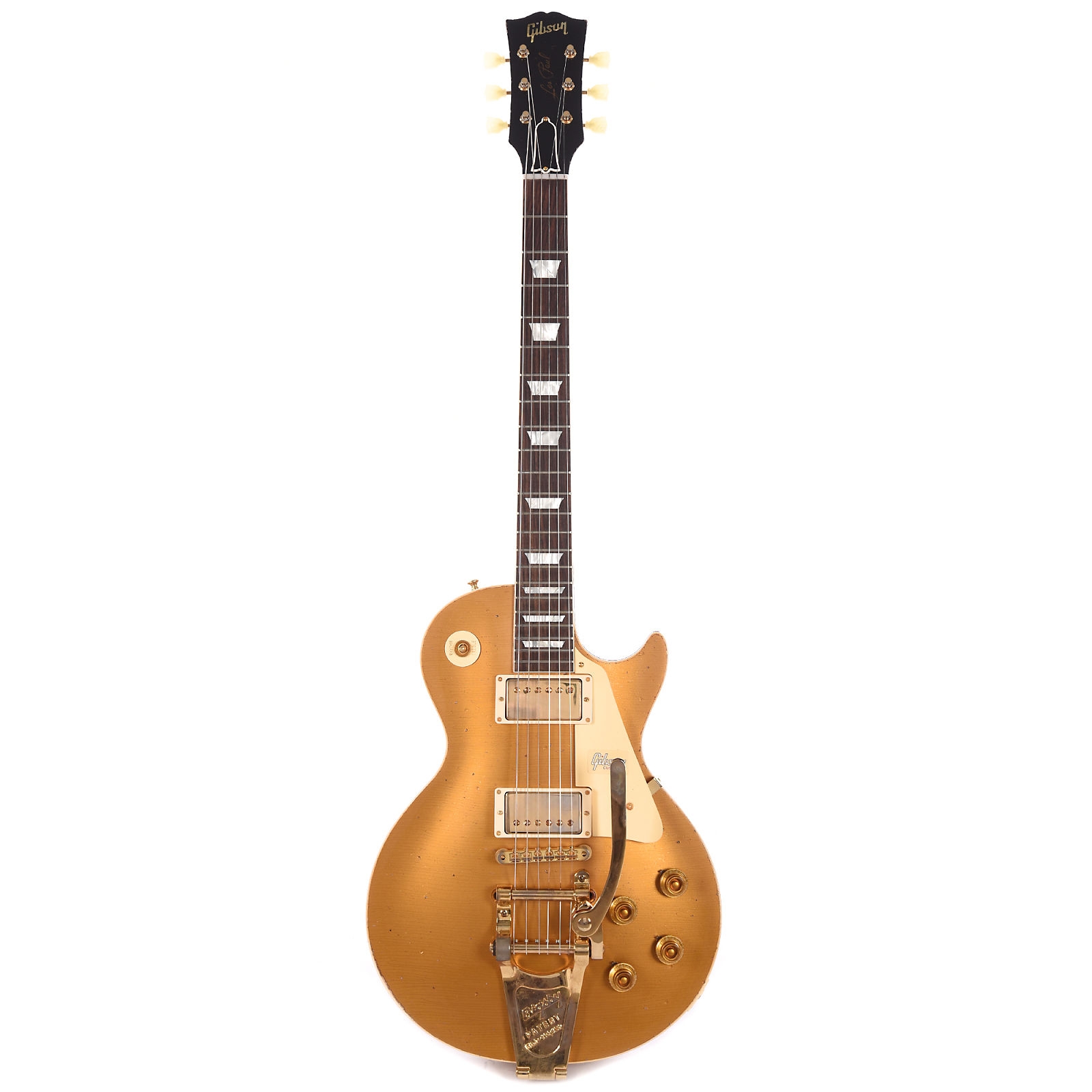 Gibson Custom Shop 1957 Les Paul Standard Plain Top Pearl Gold Heavy Aged w/Bigsby