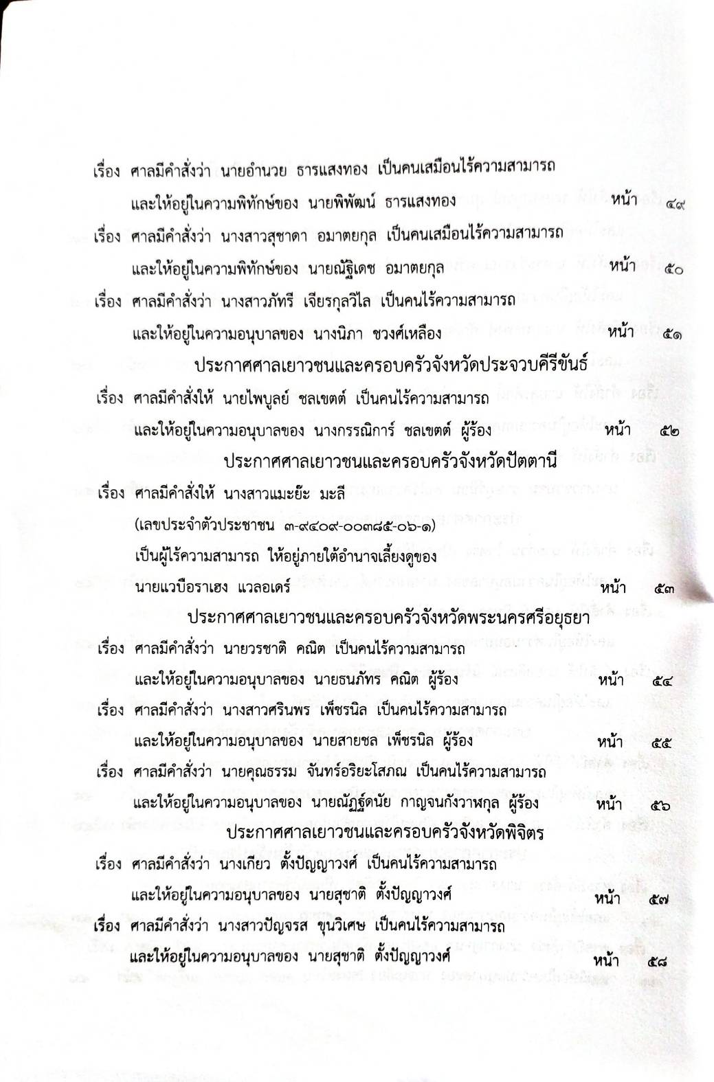 กฎหมายออกใหม่ 10/66 ประกาศกระทรวงการคลัง ฐานะการเงินฯ ประกาศศาลเยาวชนและครอบครัวกลาง... สมาคม - มูลนิธิ