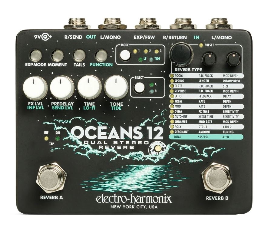 Electro-Harmonix Oceans 12 Dual Stereo Reverb