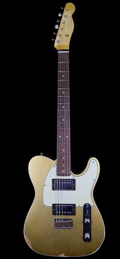FENDER CUSTOM SHOP 1962 TELECASTER CUSTOM RELIC HH EVH PICKUPS AZTEC GOLD