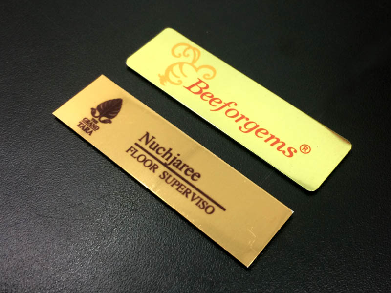 ป้ายชื่อ ป้ายโลหะหลายขนาดราคาถูก (Screen Matel Plate)