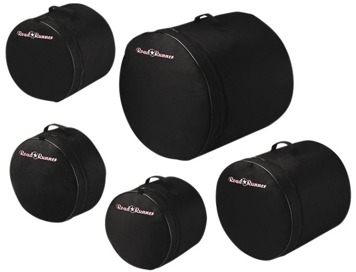 Road Runner 5-Piece Fusion Drum Bag Set Black