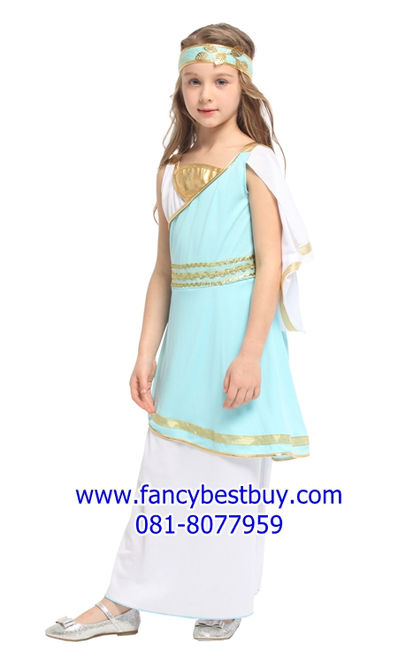ชุดแฟนซีเด็ก ชุดเจ้าหญิงกรีก Athens Princess สำหรับใช้เป็นชุดประจำชาติอาณาจักรกรีก ขนาด M, L, XL
