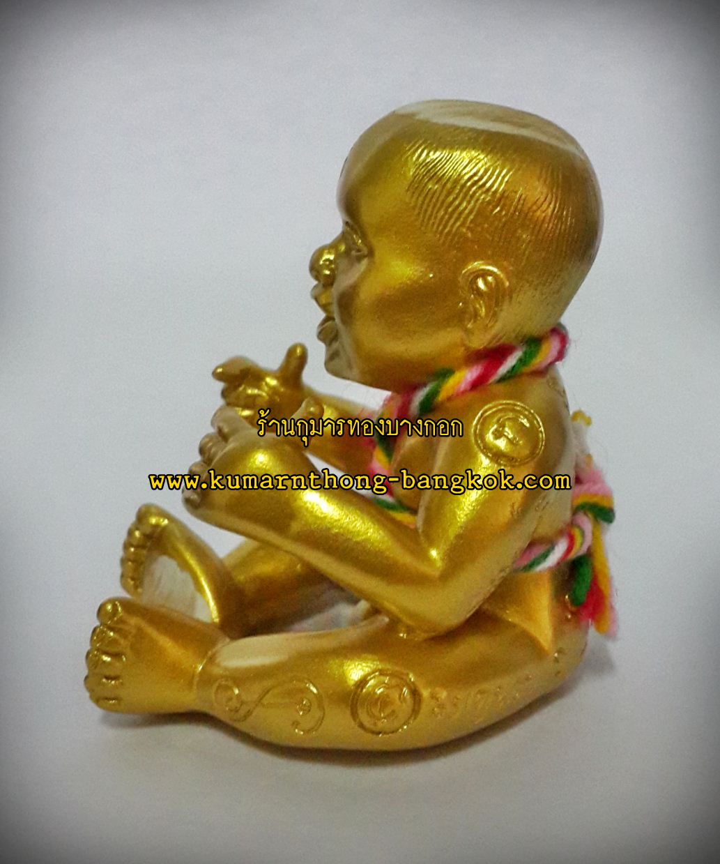 กุมารทอง สามสหาย อาจารย์คม ไตรเวทย์ อาศรมบารมีพ่อแก่ จ.สุพรรณบุรี เนื้อเรซิ่น ขนาดตั้งบูชา 3 นิ้ว สีทอง (โชว์)