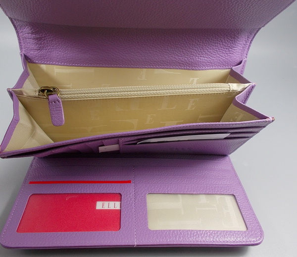 กระเป๋าสตางค์ ELLE ม่วงมะปราง ใหม่ แท้