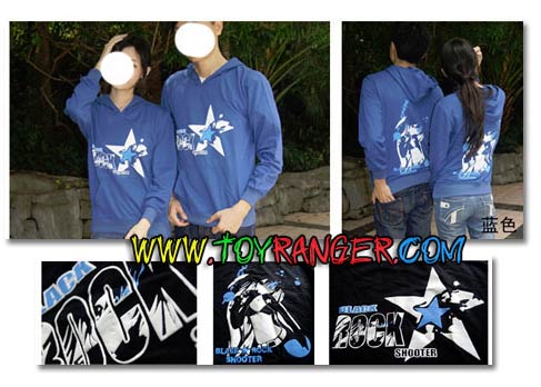 เสื้อกันหนาวฮูด Black Rock Shooter สีน้ำเงิน (XL)