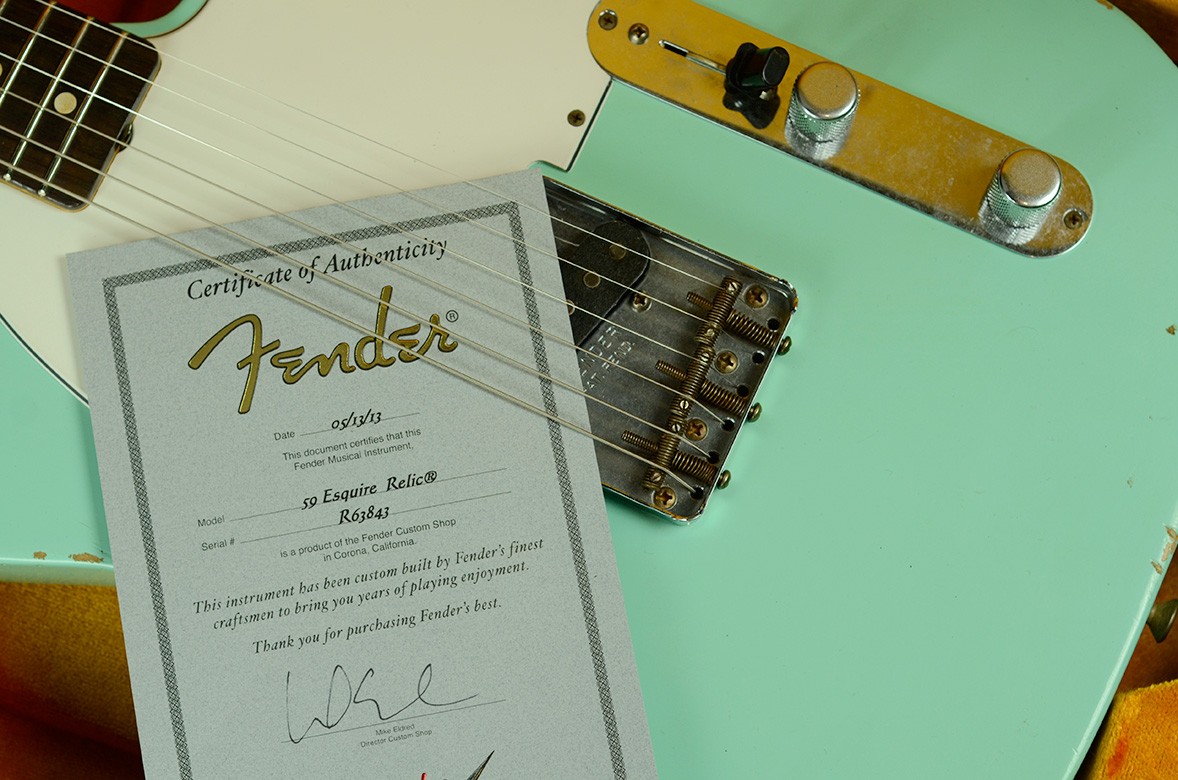 Fender Custom Shop 1959 Esquire Relic - Surf Green R63843