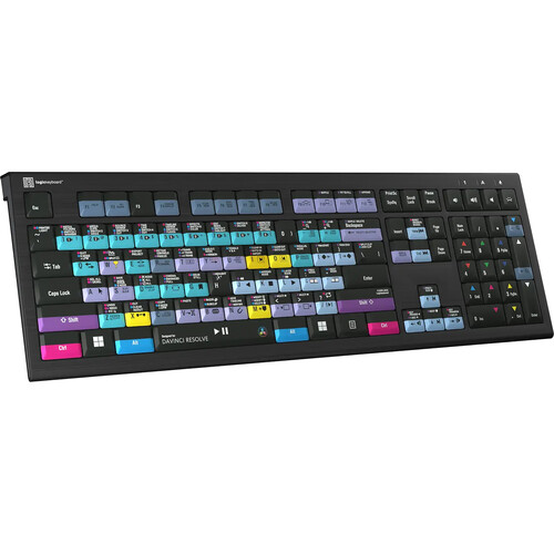 Logickeyboard ASTRA 2 Backlit Keyboard for DaVinci Resolve 18 and 19 (Windows, US English)