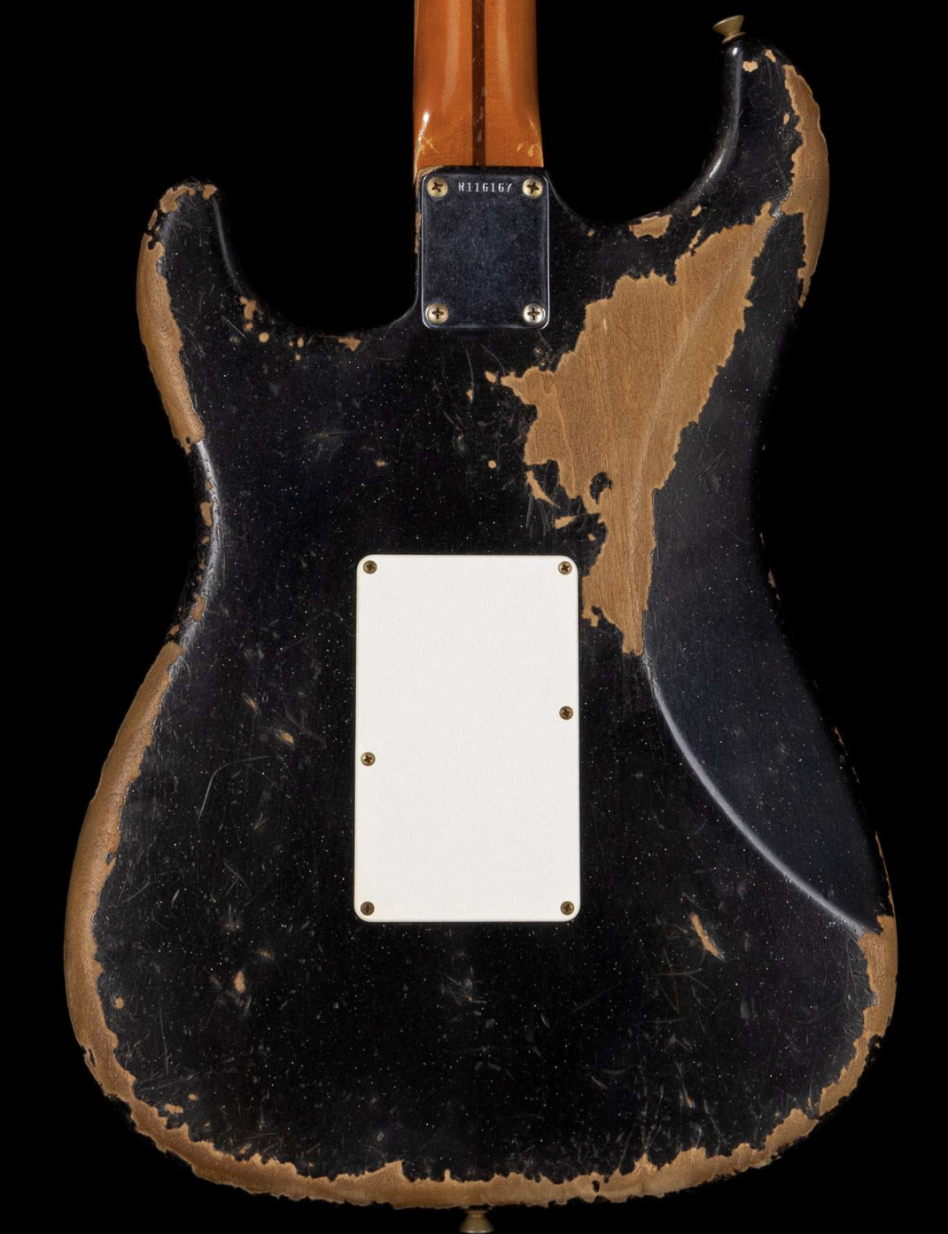 Fender Custom Shop Masterbuilt Carlos Lopez Alley Cat Stratocaster Heavy Relic Floyd Rose Black Sparkle