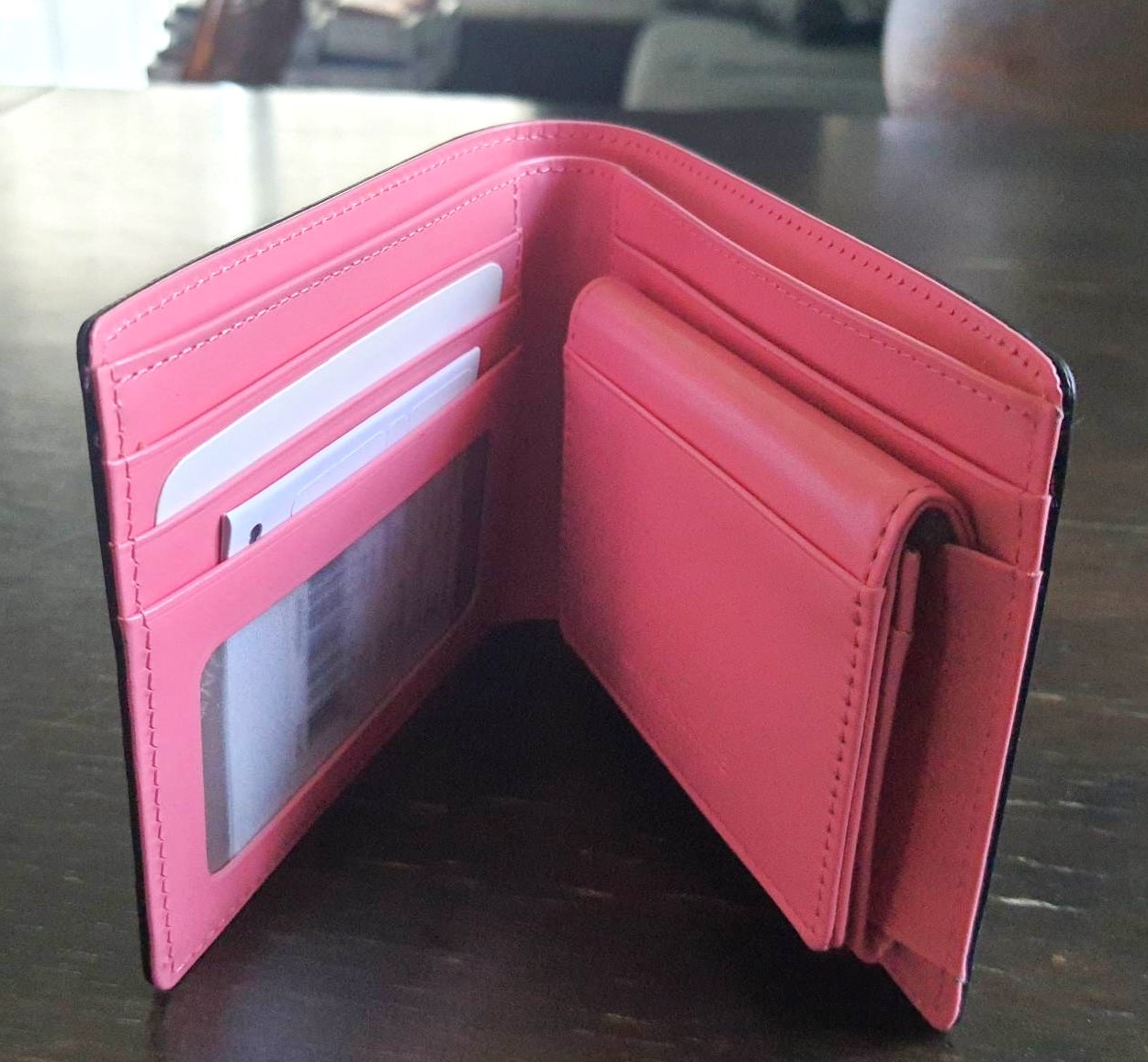 กระเป๋าสตางค์ Louis Fontaine ดำ-กลีบบัว ใหม่ แท้