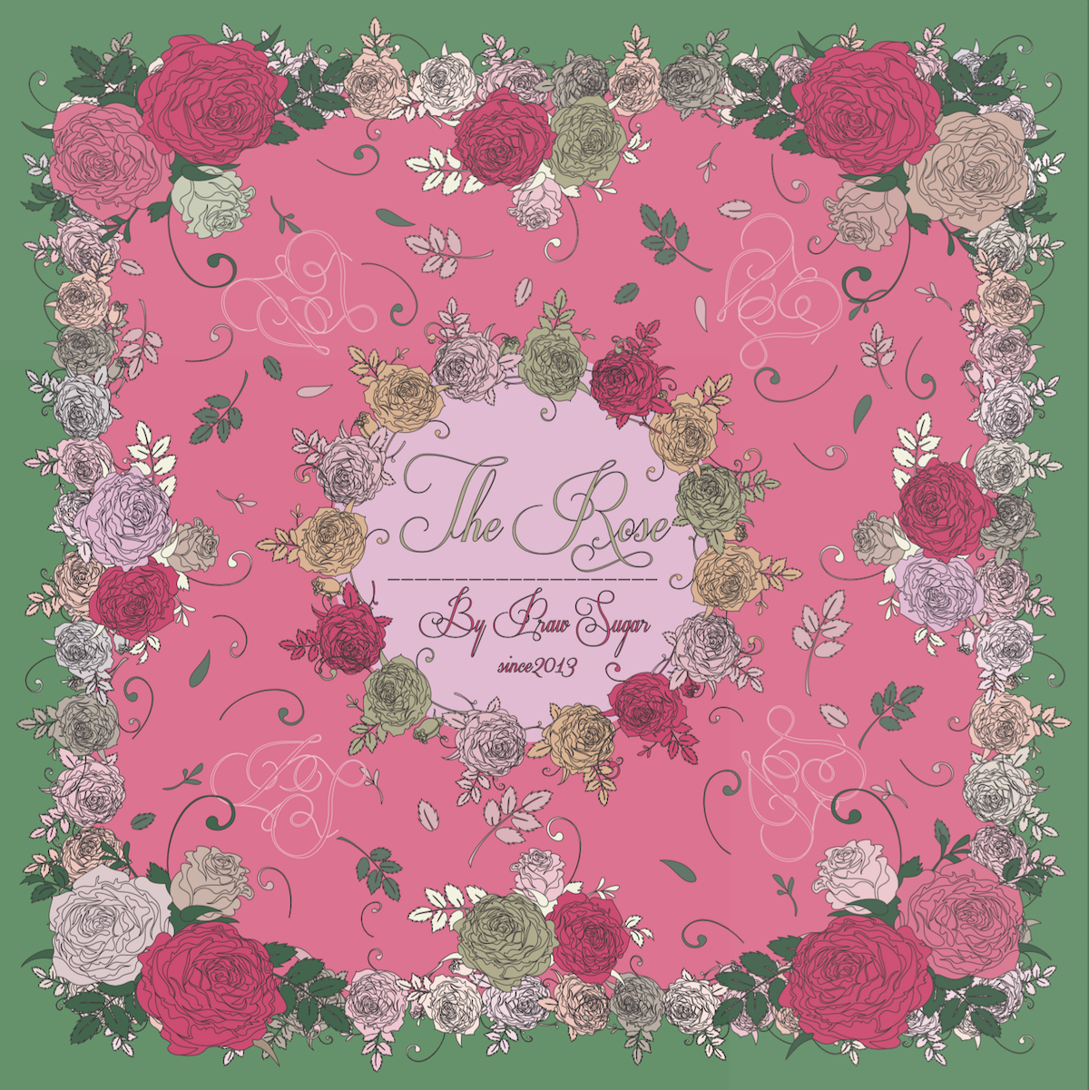 The Rose Thai Color Scarf - ผ้าพันคอลายดอกกุหลาบคอลเล็คชั่นสีไทยโบราณ (มี 8 สี)