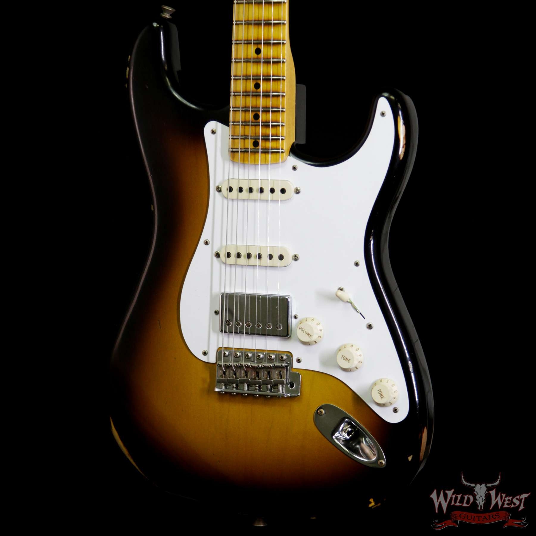 Fender Custom Shop 1958 Stratocaster HSS EVH Pickup Relic Maple Neck - 2 Tone Sunburst
