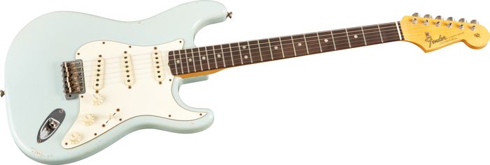 Fender Custom Shop Master Built By Dale Wilson 1965 Relic Stratocaster Electric Guitar Aged Sonic Blue