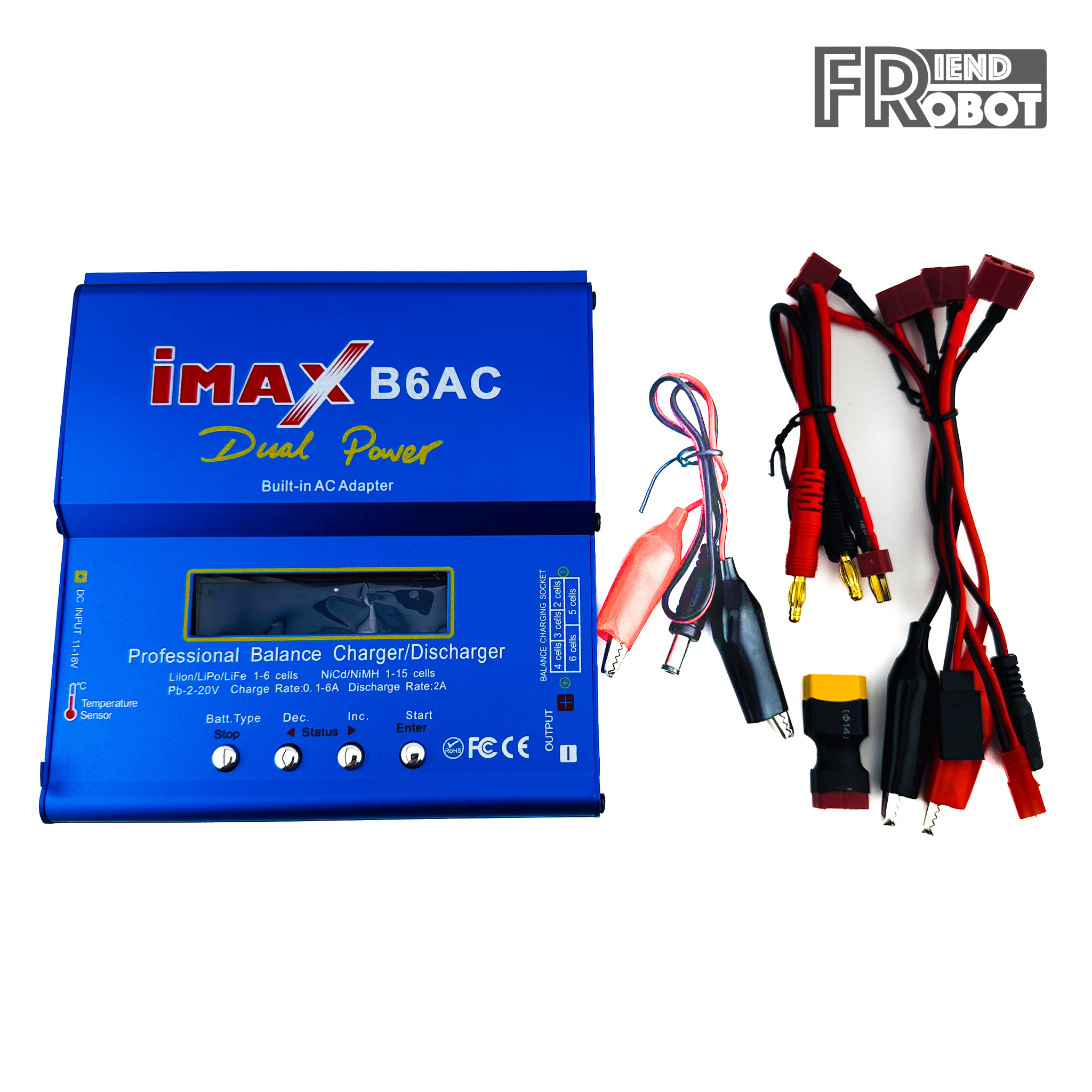 เครื่องชาร์จแบตเตอรี่ B6AC 80W (สีน้ำเงิน)
