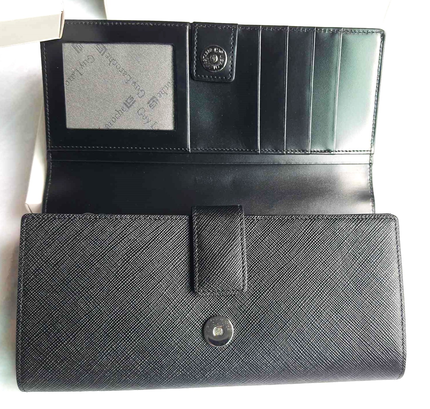 กระเป๋าสตางค์ Guy Laroche ดำ ดับเบิ้ลล็อค ใหม่ แท้