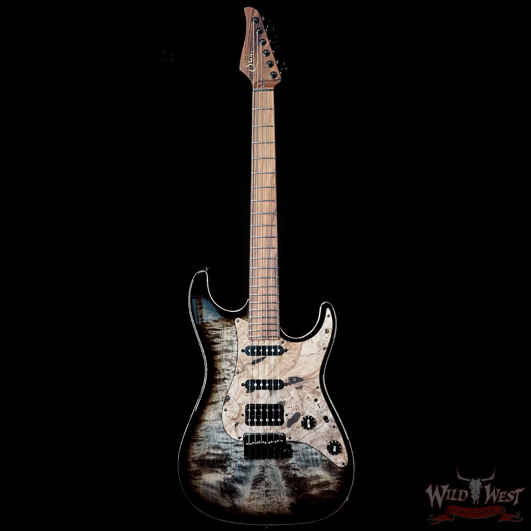 Suhr Custom Standard Maple Top Trans Charcoal Burst Reverse Head HSS No.22506