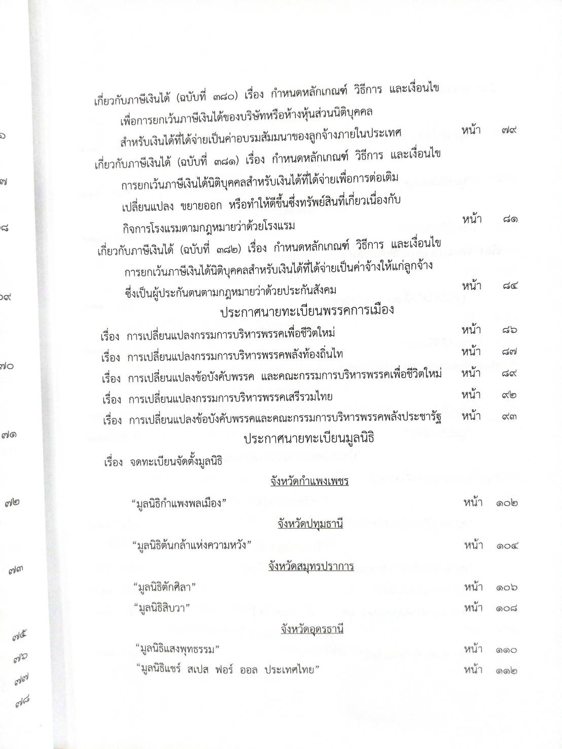 กฎหมายออกใหม่ 79/63 ประกาศกระทรวงการคลัง ประกาศสภาผู้แทนราษฎร ประกาศศาลเยาวชนและครอบครัวฯ
