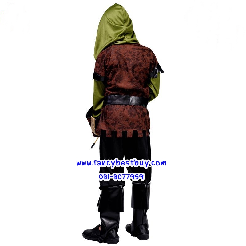 ชุดนายพราน Hunter ชุดนักล่า Assassins ชุดแฟนซีเด็ก มีขนาด S 105-120, M 120-135, L 135-150 (ไม่รวมชุดธนู)