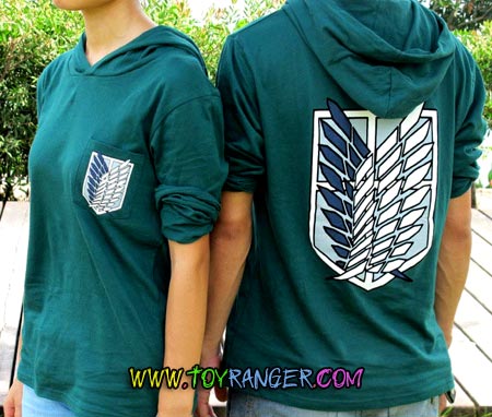 เสื้อ Attack on Titan หน่วยสำรวจ แขน 5 ส่วน (M)