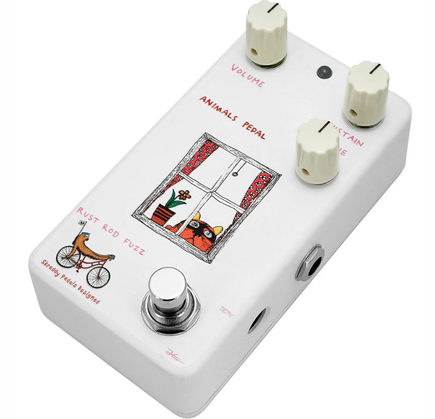 Animals Pedal Rust Rod Fuzz V2 Effects Pedal White