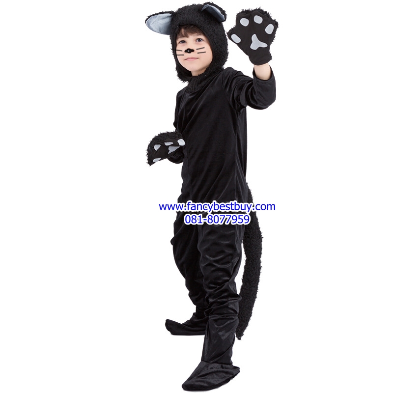 ชุดแฟนซีแมวดำ ชุดแฟนซีเด็ก CAT COSTUME ชุดแฟนซีสัตว์ มี ขนาด S(110-120),L(130-140), XL(140-150)