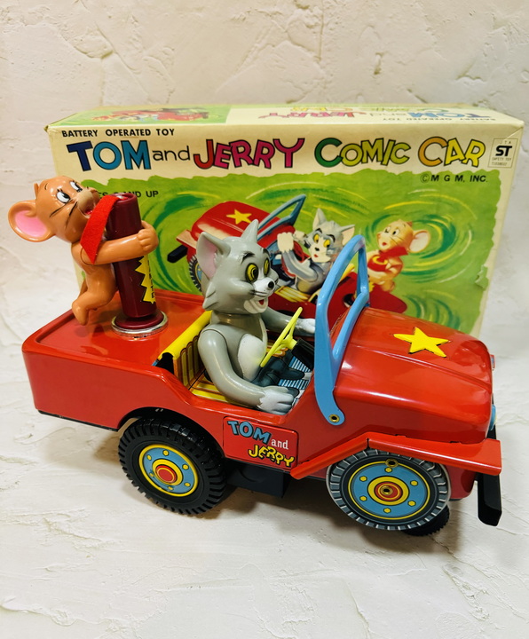 60s Tom & Jerry Comic Car Battery Toy