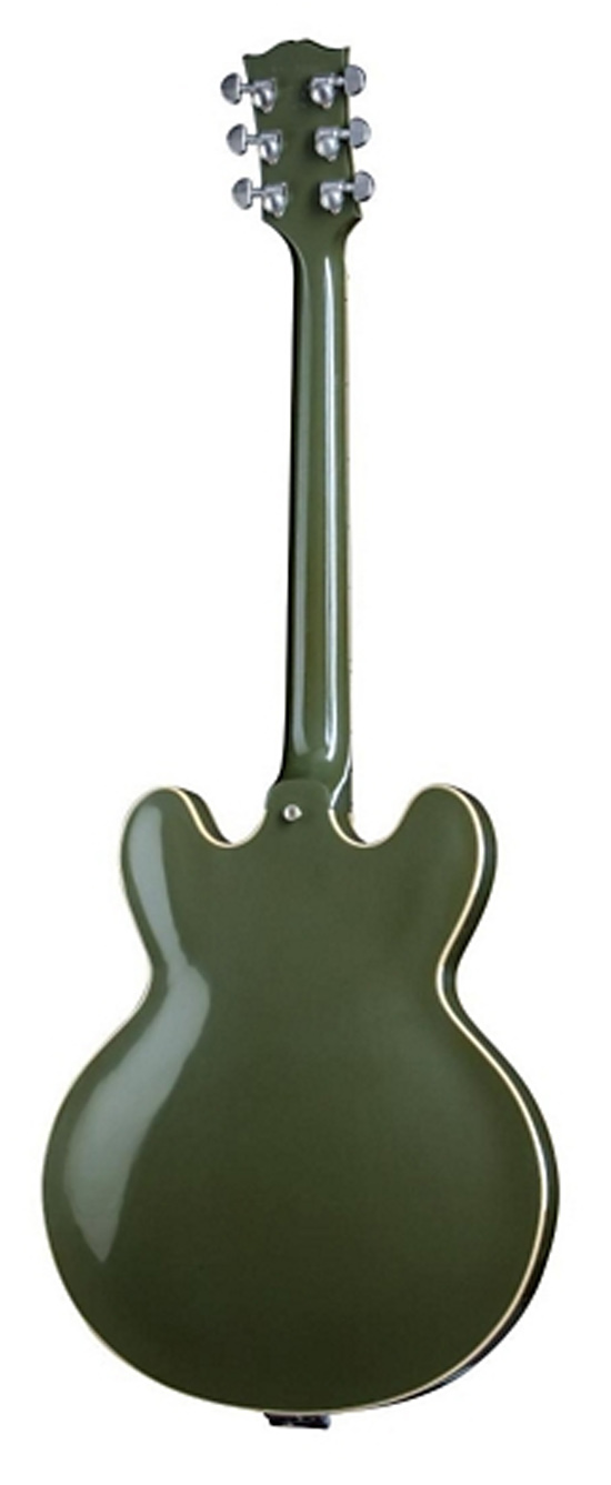 Gibson 2015 Memphis Limited Run ES-355 w/Bigsby Tremolo Semi-Hollow Electric Guitar Olive Drab