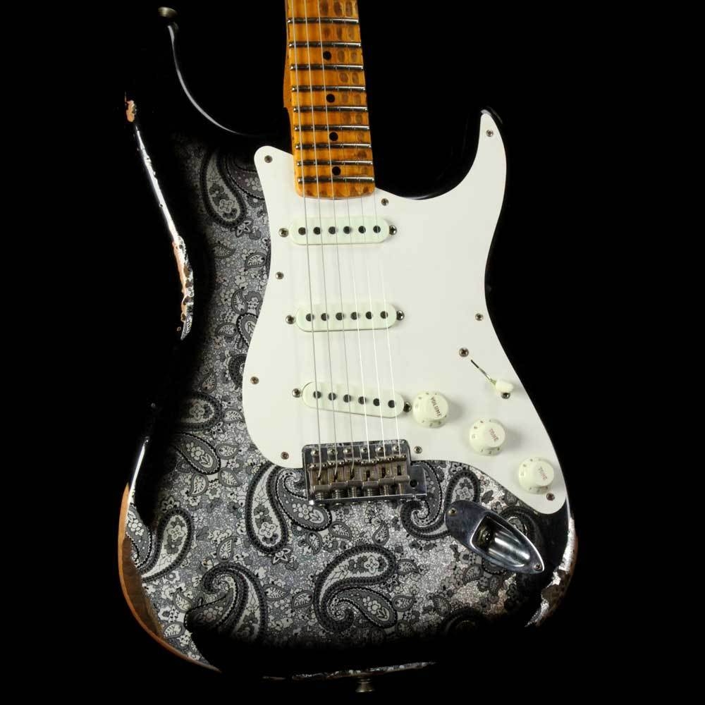 Fender Custom Shop Paisley Mischief Maker Stratocaster - Heavy Relic Black Paisley