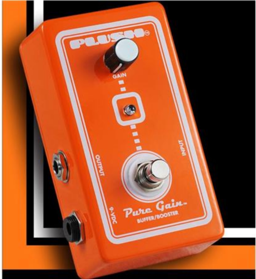 Plush FX Pedals Pure Gain Ultra Low Noise Adjustable Gain Boost Overdrive Guitar Effects Pedal
