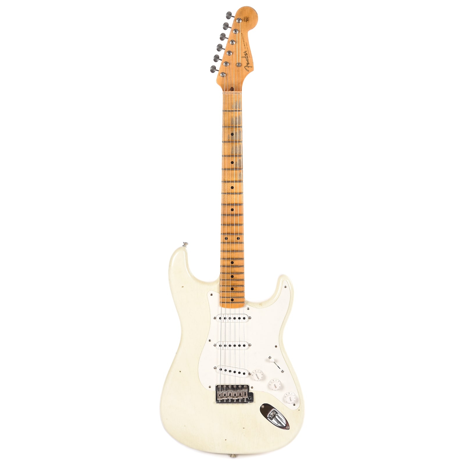 Fender Custom Shop 1955 Stratocaster CME Spec Aged Olympic White Journeyman Relic