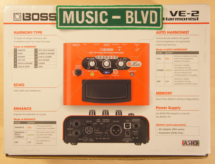 Boss VE-2 Vocal Harmonist Multi-Effects Pedal