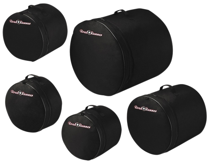 Road Runner 5-Piece Standard Drum Bag Set Black
