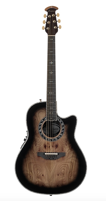 Ovation C2079AXP Exotic Wood Legend Plus Elm Burl Acoustic-Electric Guitar - Black Burst
