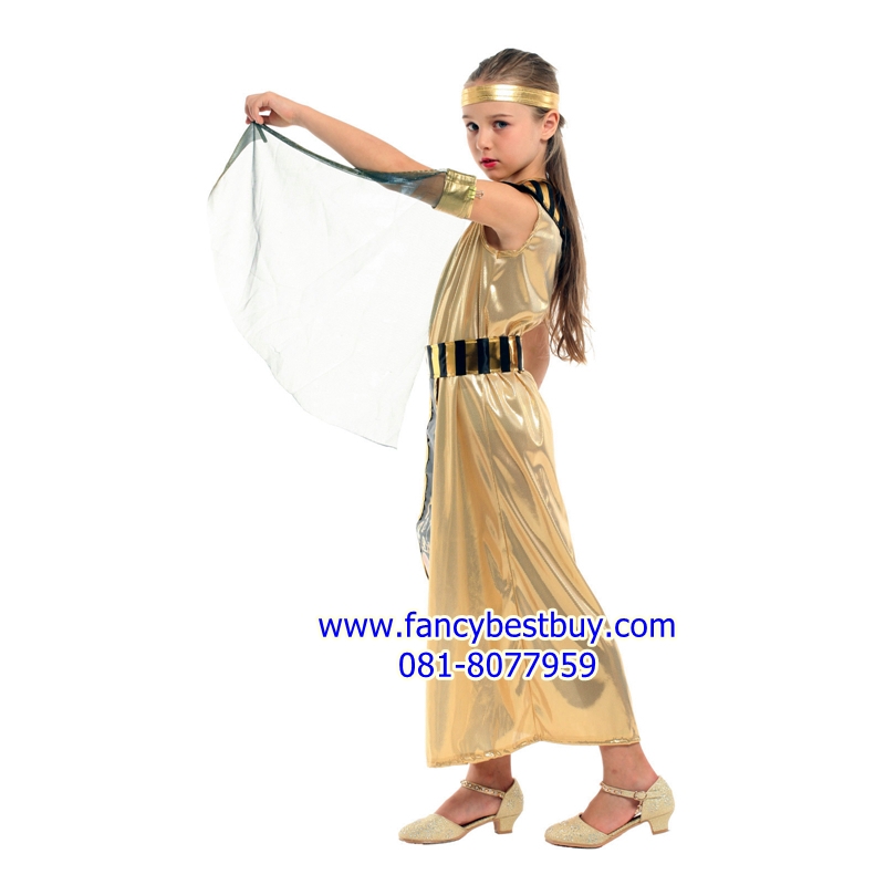 ชุดครีโอพัตรา ชุดประจำชาติอียิปต์ เจ้าหญิงอียิปต์ สีทอง ขนาด M, L, XL
